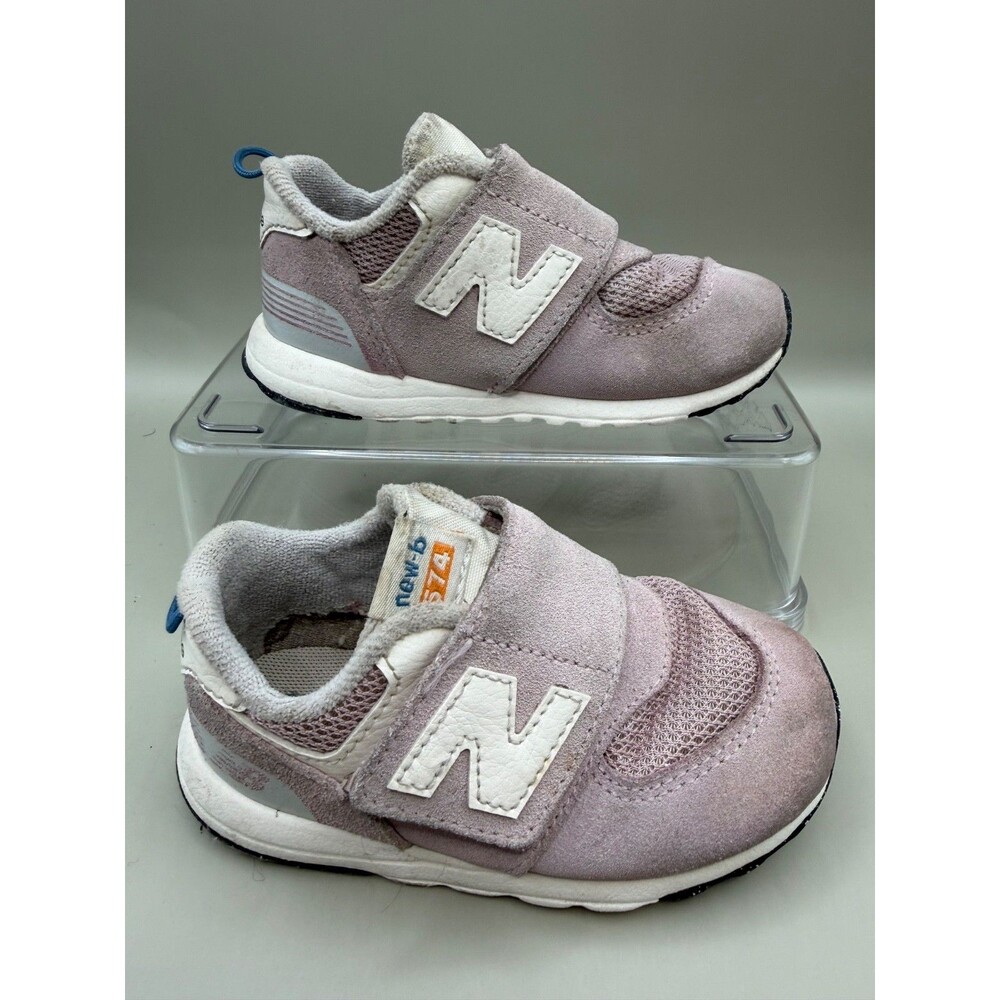 New Balance 574 Little Kids Pink Hook And Loop Sneakers Size 6 NW574VPK